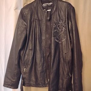 Ed Hardy Leather Jacket